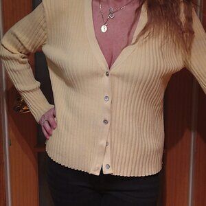 Blush by Spiegel light yellow ribbed sweater